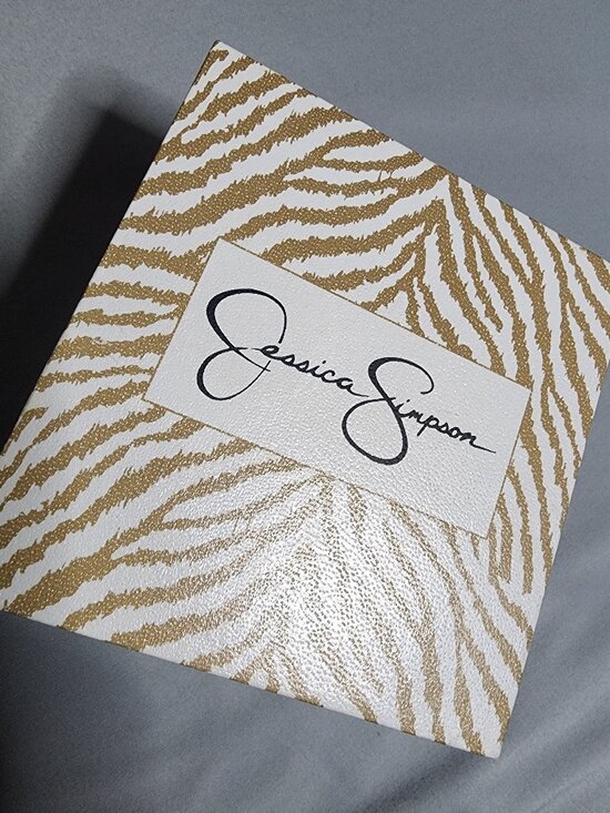 Jessica Simpson Jewelry - NWT Jessica Simpson Gold Watch & Bracelet Gift Set Box - Zebra Print